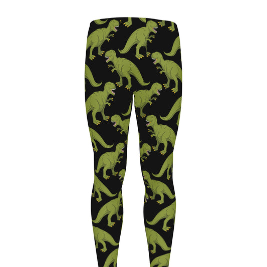 Tyrannosaurus Rex Pattern Print Men's leggings