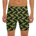 Tyrannosaurus Rex Pattern Print Men's Long Boxer Briefs