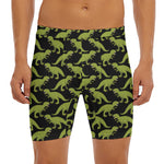 Tyrannosaurus Rex Pattern Print Men's Long Boxer Briefs