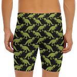 Tyrannosaurus Rex Pattern Print Men's Long Boxer Briefs