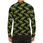 Tyrannosaurus Rex Pattern Print Men's Long Sleeve Rash Guard