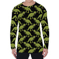 Tyrannosaurus Rex Pattern Print Men's Long Sleeve T-Shirt