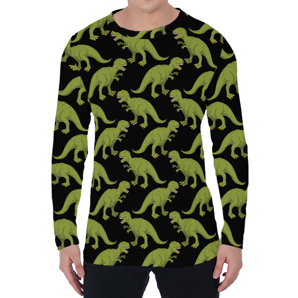 Tyrannosaurus Rex Pattern Print Men's Long Sleeve T-Shirt