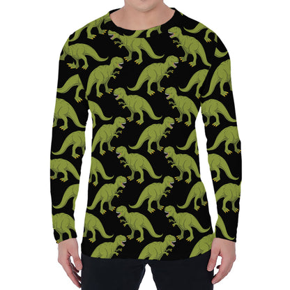 Tyrannosaurus Rex Pattern Print Men's Long Sleeve T-Shirt