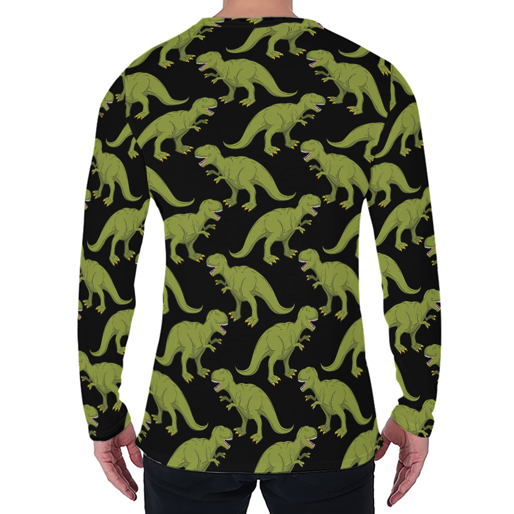 Tyrannosaurus Rex Pattern Print Men's Long Sleeve T-Shirt