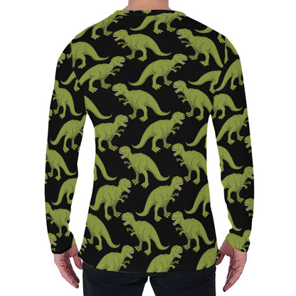 Tyrannosaurus Rex Pattern Print Men's Long Sleeve T-Shirt