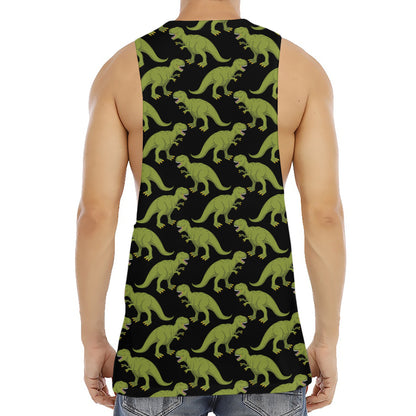Tyrannosaurus Rex Pattern Print Men's Muscle Tank Top