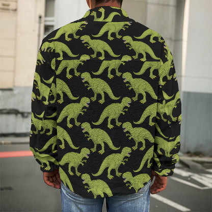 Tyrannosaurus Rex Pattern Print Men's Shirt Jacket