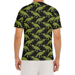 Tyrannosaurus Rex Pattern Print Men's Short Sleeve Rash Guard