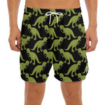 Tyrannosaurus Rex Pattern Print Men's Split Running Shorts