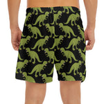 Tyrannosaurus Rex Pattern Print Men's Split Running Shorts
