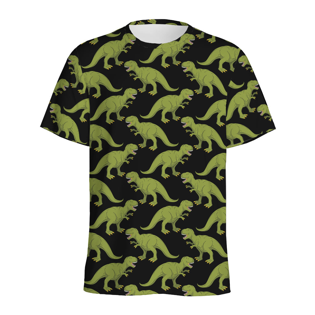 Tyrannosaurus Rex Pattern Print Men's Sports T-Shirt