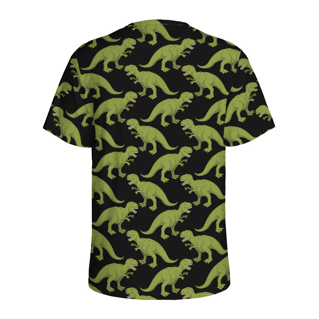 Tyrannosaurus Rex Pattern Print Men's Sports T-Shirt