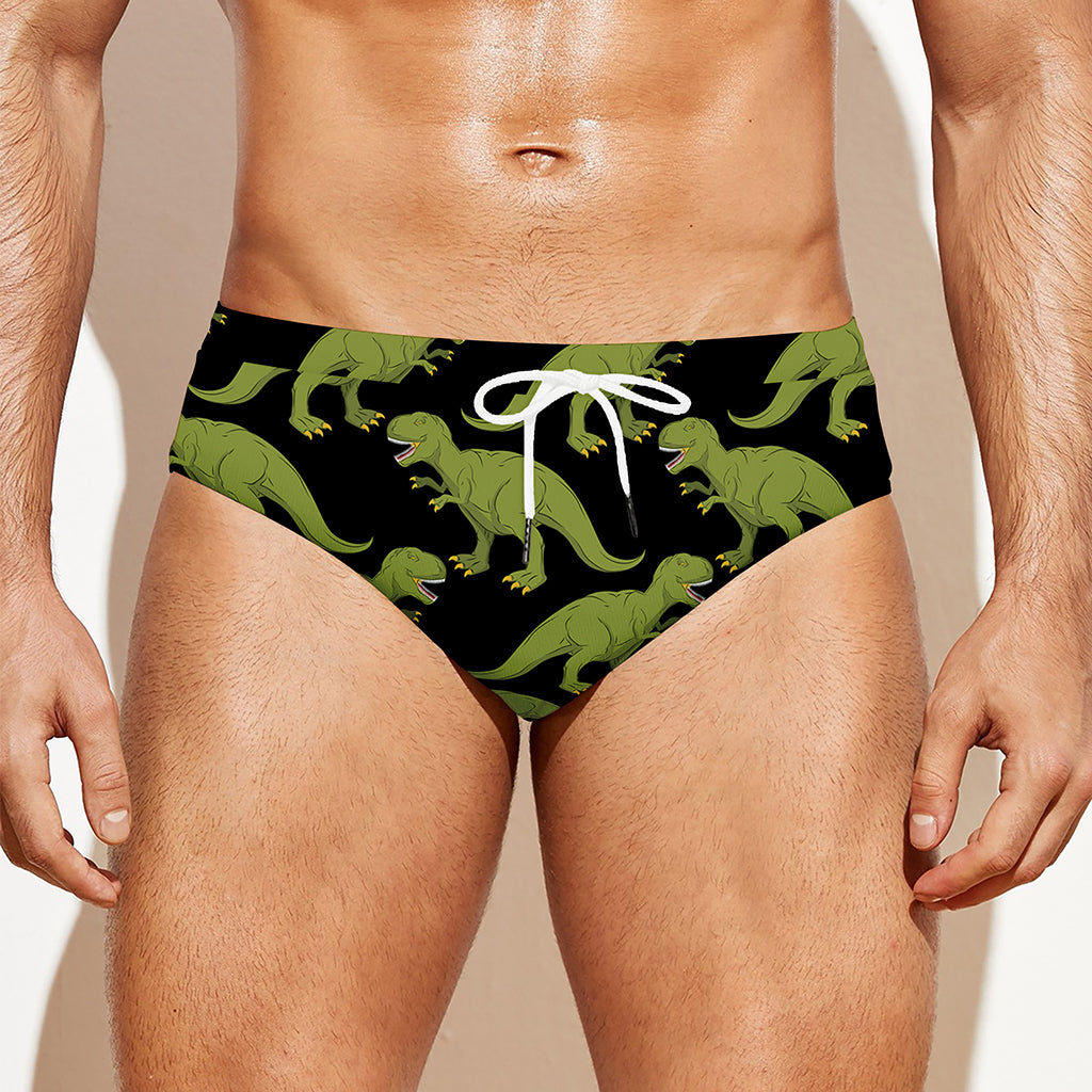 Tyrannosaurus Rex Pattern Print Men's Swim Briefs