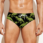 Tyrannosaurus Rex Pattern Print Men's Swim Briefs