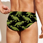 Tyrannosaurus Rex Pattern Print Men's Swim Briefs