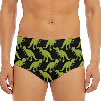 Tyrannosaurus Rex Pattern Print Men's Triangle Swim Briefs