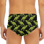Tyrannosaurus Rex Pattern Print Men's Triangle Swim Briefs