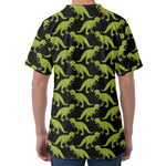 Tyrannosaurus Rex Pattern Print Men's Velvet T-Shirt