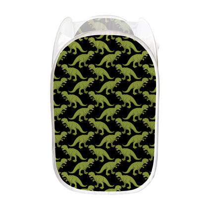 Tyrannosaurus Rex Pattern Print Mesh Laundry Hamper