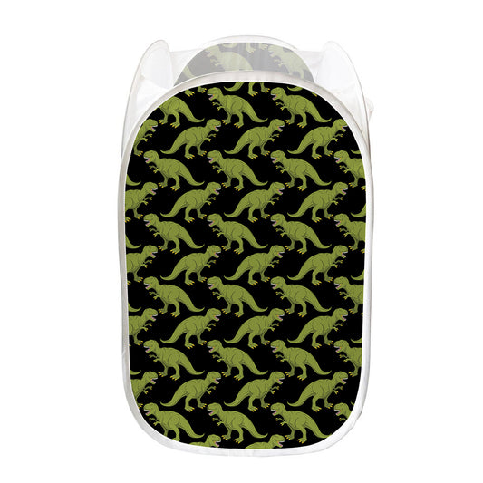 Tyrannosaurus Rex Pattern Print Mesh Laundry Hamper