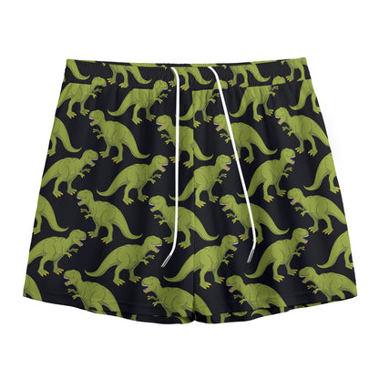 Tyrannosaurus Rex Pattern Print Mesh Shorts