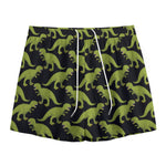 Tyrannosaurus Rex Pattern Print Mesh Shorts