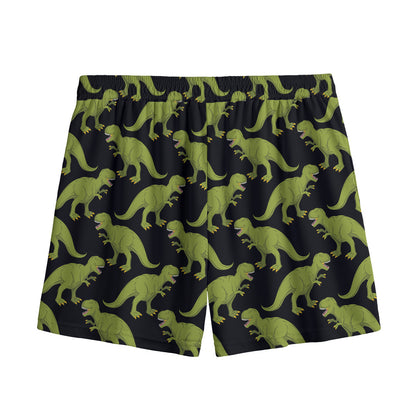 Tyrannosaurus Rex Pattern Print Mesh Shorts