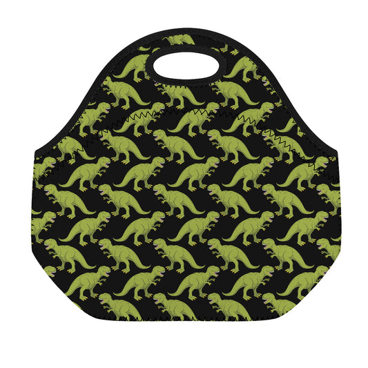 Tyrannosaurus Rex Pattern Print Neoprene Lunch Bag