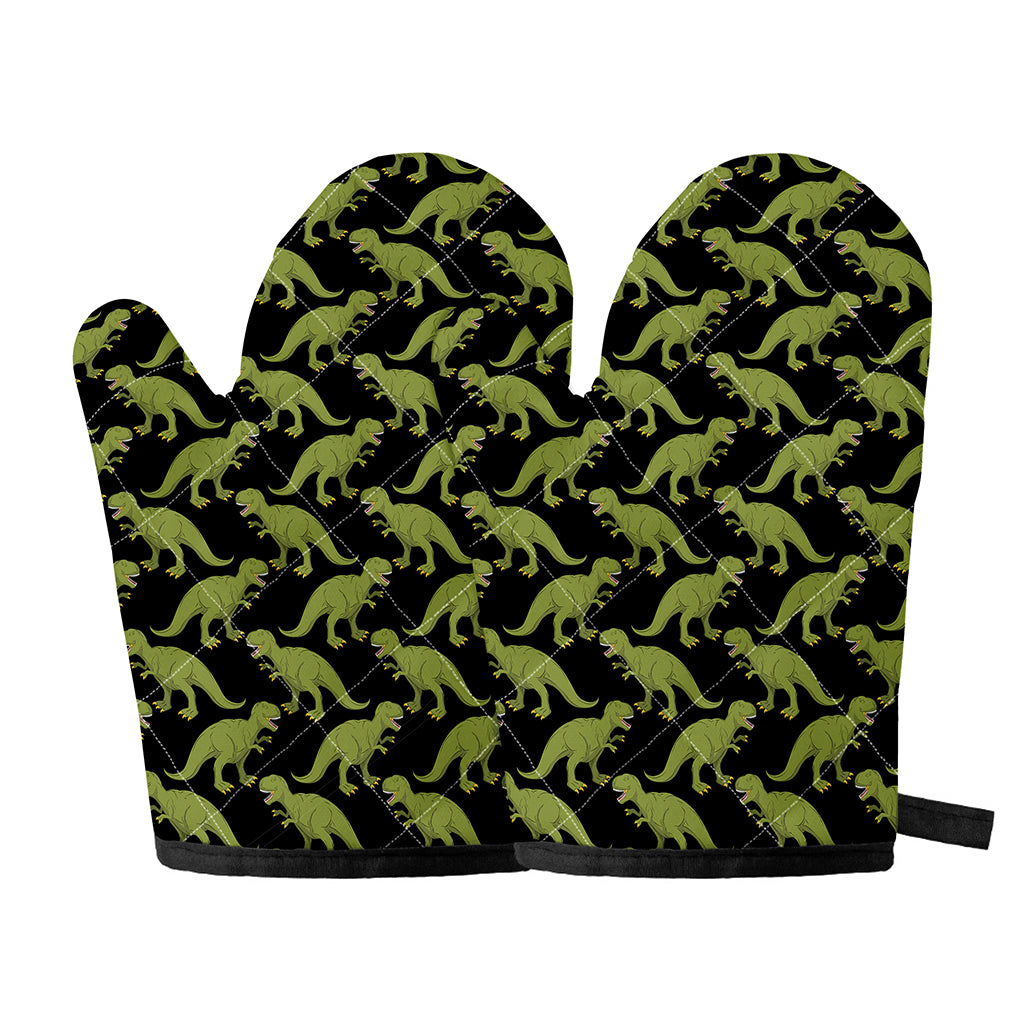 Tyrannosaurus Rex Pattern Print Oven Mitts