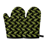 Tyrannosaurus Rex Pattern Print Oven Mitts
