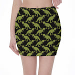 Tyrannosaurus Rex Pattern Print Pencil Mini Skirt
