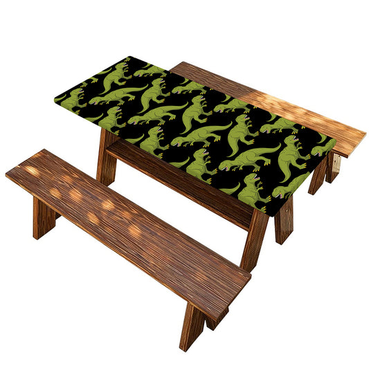 Tyrannosaurus Rex Pattern Print Picnic Table Cover