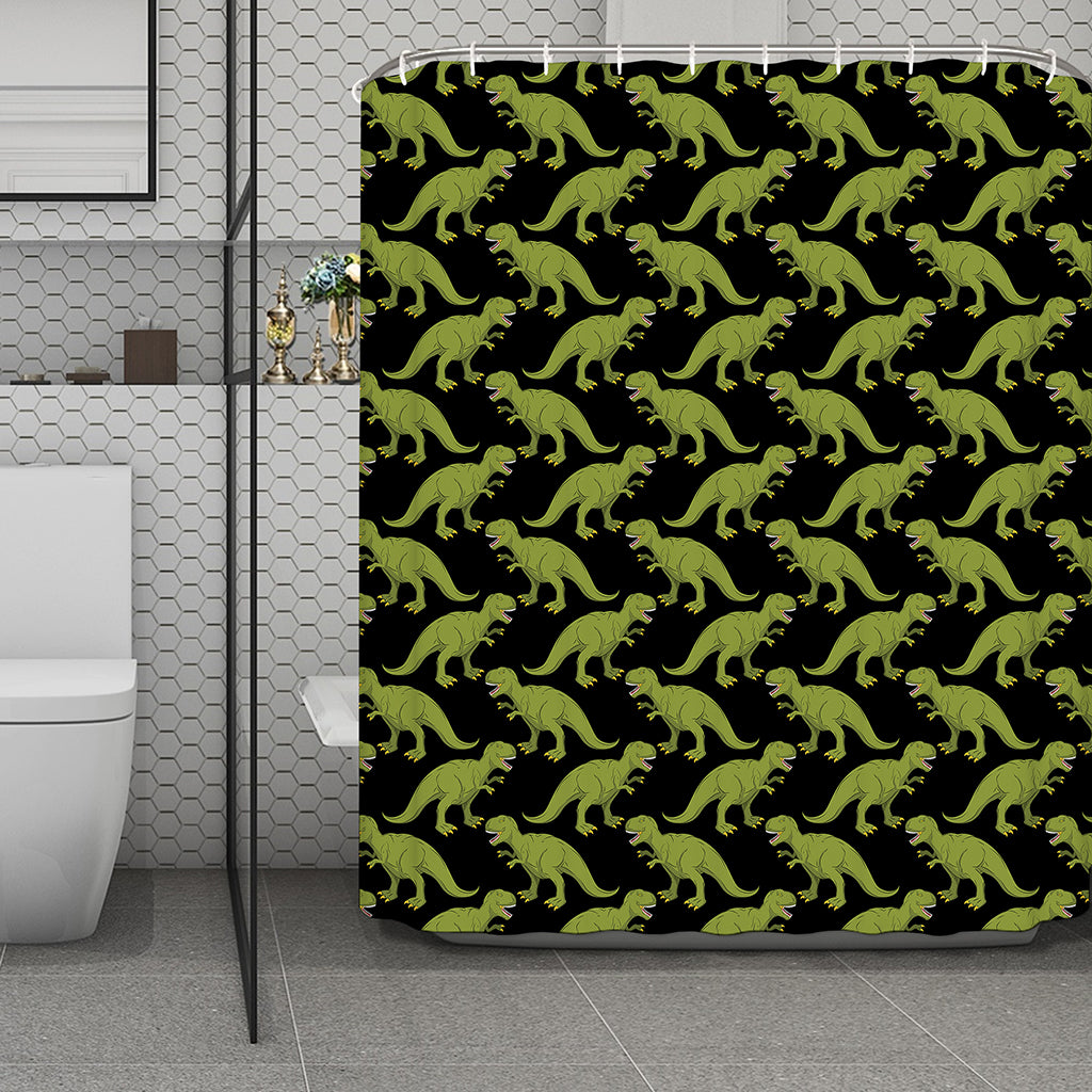 Tyrannosaurus Rex Pattern Print Polyester Shower Curtain