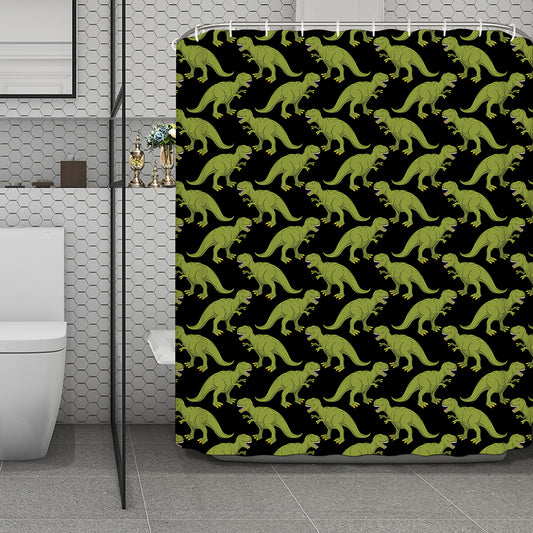 Tyrannosaurus Rex Pattern Print Polyester Shower Curtain