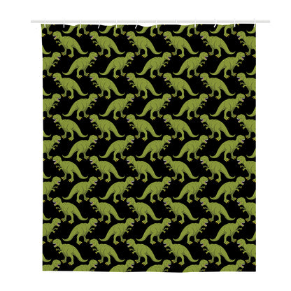 Tyrannosaurus Rex Pattern Print Polyester Shower Curtain