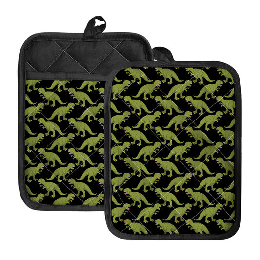 Tyrannosaurus Rex Pattern Print Pot Holders With Pocket