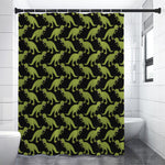 Tyrannosaurus Rex Pattern Print Premium Shower Curtain
