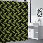 Tyrannosaurus Rex Pattern Print Premium Shower Curtain