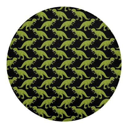 Tyrannosaurus Rex Pattern Print Round Blanket