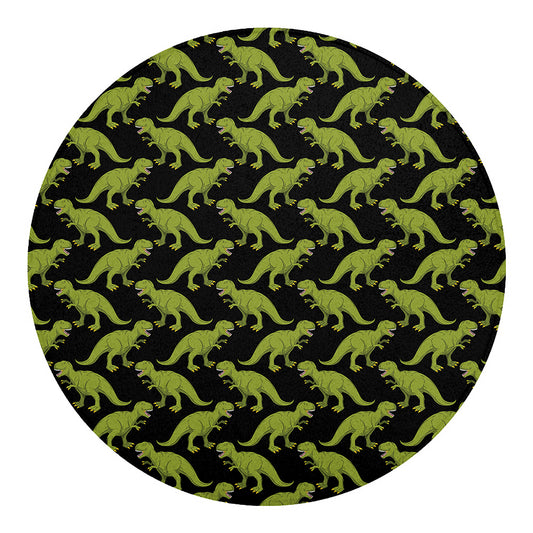 Tyrannosaurus Rex Pattern Print Round Blanket