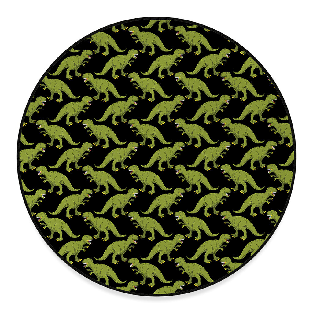 Tyrannosaurus Rex Pattern Print Round Floor Mat