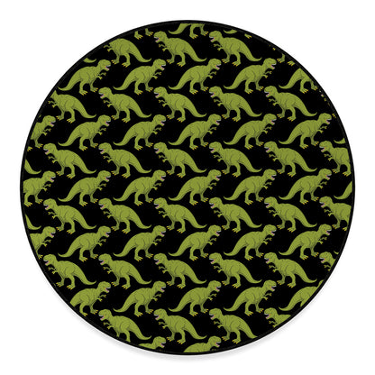 Tyrannosaurus Rex Pattern Print Round Floor Mat