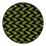 Tyrannosaurus Rex Pattern Print Round Floor Mat