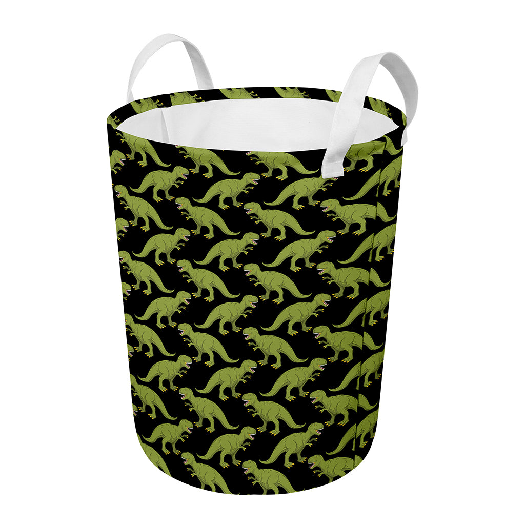 Tyrannosaurus Rex Pattern Print Round Laundry Basket