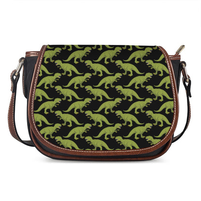 Tyrannosaurus Rex Pattern Print Saddle Bag