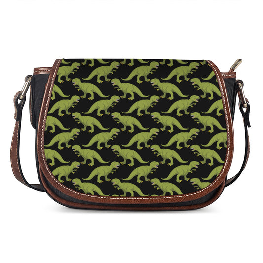 Tyrannosaurus Rex Pattern Print Saddle Bag