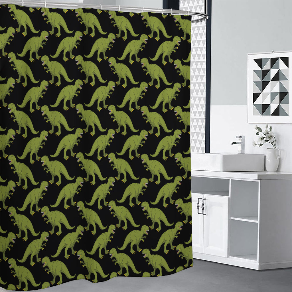 Tyrannosaurus Rex Pattern Print Shower Curtain