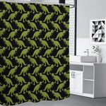 Tyrannosaurus Rex Pattern Print Shower Curtain