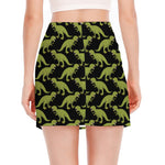 Tyrannosaurus Rex Pattern Print Side Slit Mini Skirt